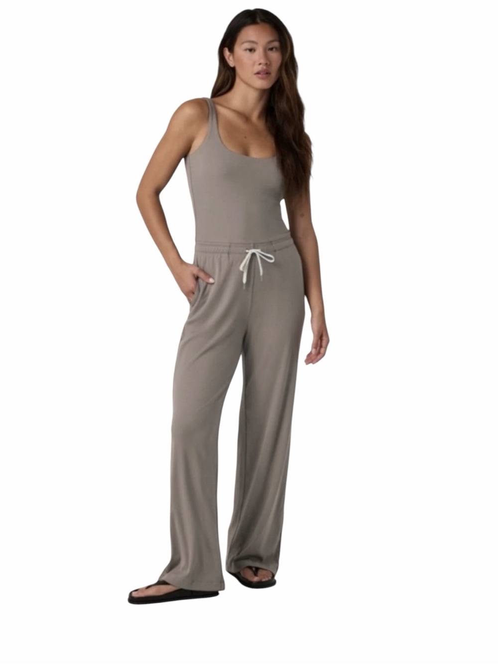 NEW Vuori Pose Scoop Jumpsuit in Smoky Taupe